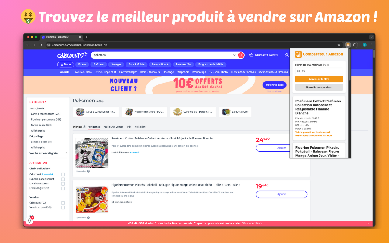 Comparateur Amazon Screenshot 1